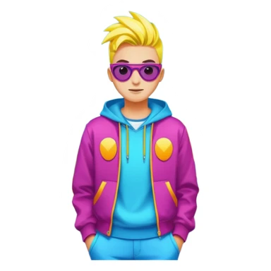 Alternative vibrant scenecore 2000s style sticker