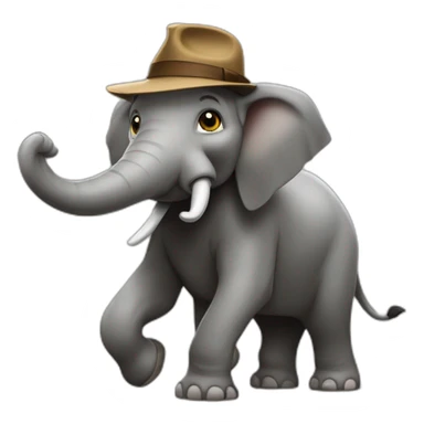 Indiana jones sur éléphant sticker
