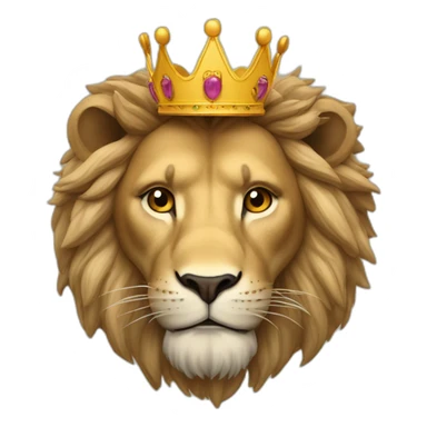 Lion avec une couronne sticker