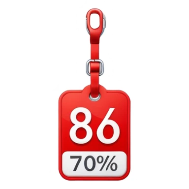 discount tag with percentage sticker
