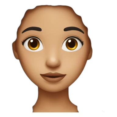 A girl with a mole on her face sticker