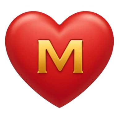 Corazón con la letra m  sticker