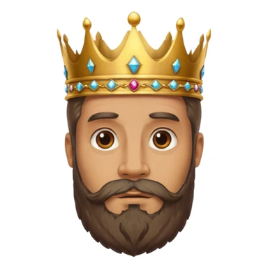 brown bearded king sticker