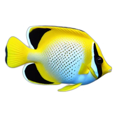 Bluecheek butterflyfish sticker