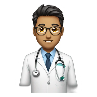 doctor, joven cabello corto rubio sticker