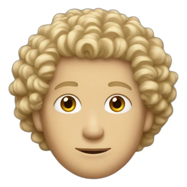 Curly light hair president sticker