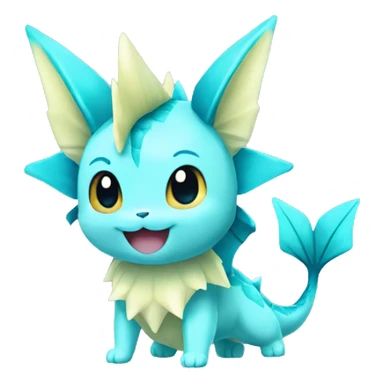 Kawaii Vaporeon full body sticker