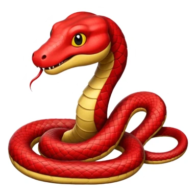 La imagen es de una serpiente roja pero que solo sea como el delineado sticker