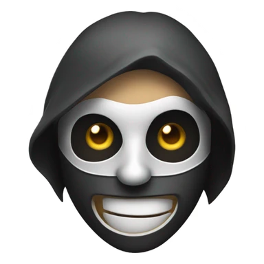 creepy masked boy sticker