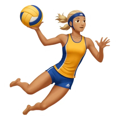 Beach volleyball player sticker