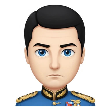 Georgian Dictator with 20 kids blue eyed and black hair like a dictator  sticker