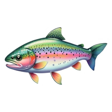 A rainbow trout  sticker