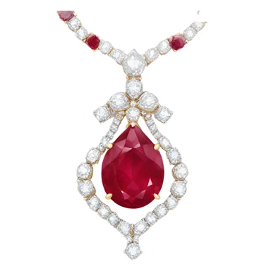 Full Diamond ruby necklace  sticker