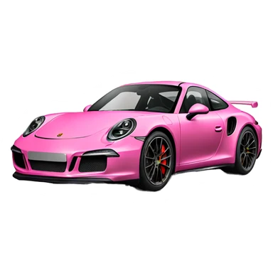 pink porche 911 gts sticker