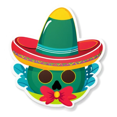 Mexico party sticker