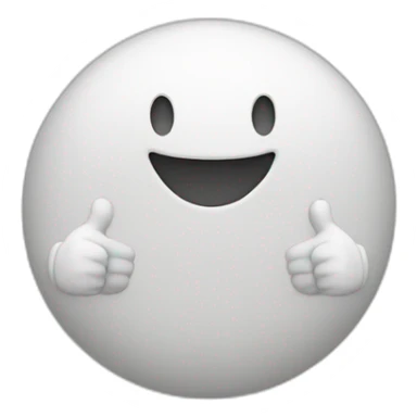 a blob is smiling with both hands thumbs up sticker