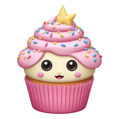 cupcake love cute with big toon eyes sticker