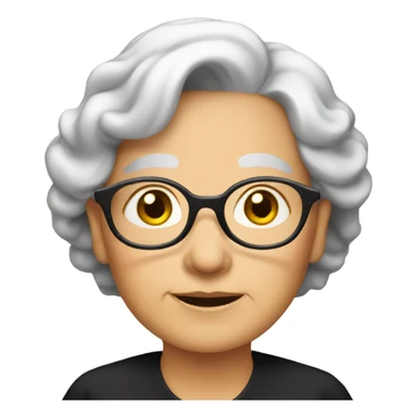 Old lady with black dress sticker