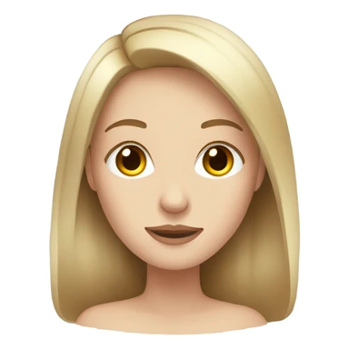 Pale women with brown and blonde hair and brown eyes sticker
