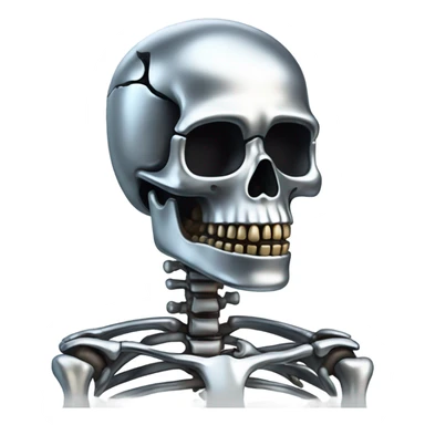 skeleton made out of chrome sticker