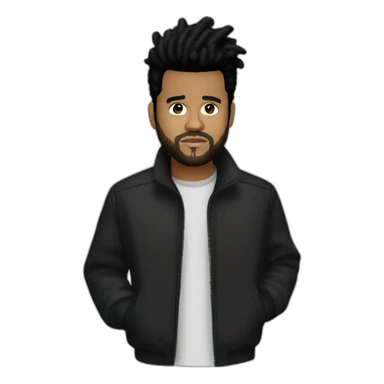 The Weeknd (after hours outfit) (Portrait, front facing, Apple iOS 17 style) sticker
