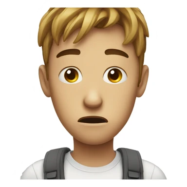 worried face looking sideways sticker