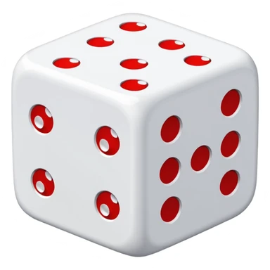 two dices in with red details sticker