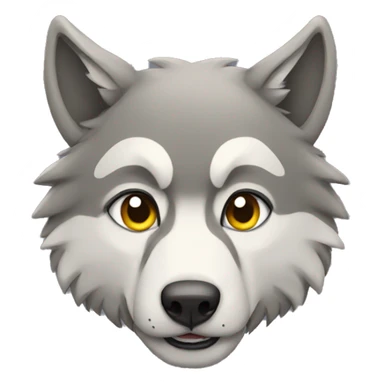 wolf with bow sticker