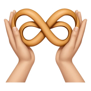 fingers making infinity symbol sticker