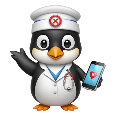 doctor penguin sticker
