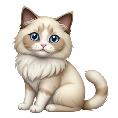 With a ragdoll cat  sticker