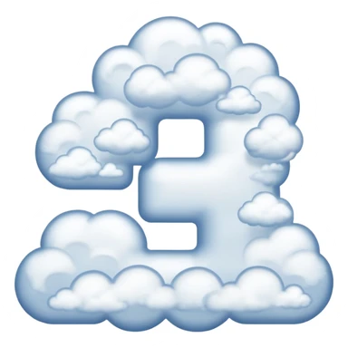 The number is 1 a made from clouds sticker