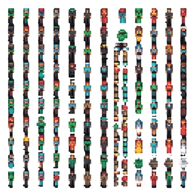 stylish professional pixel art male and female icons with modern fashion sticker