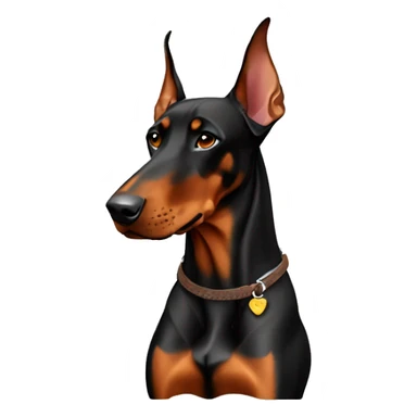Girl rust color Doberman sticker
