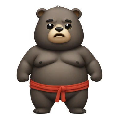 Bear in sumo outfit sticker