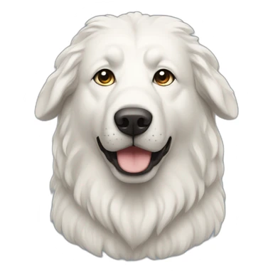 White Caucasian Shepherd god sticker