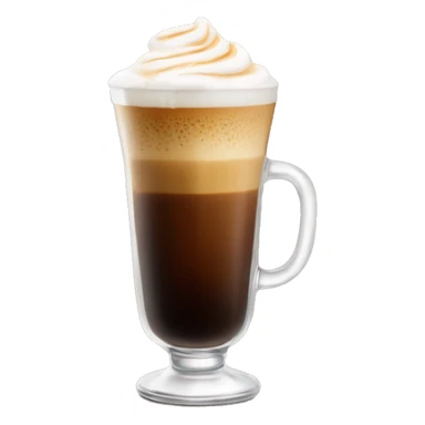 Espresso ice coffee with light ice and sweet cold foam on top  sticker