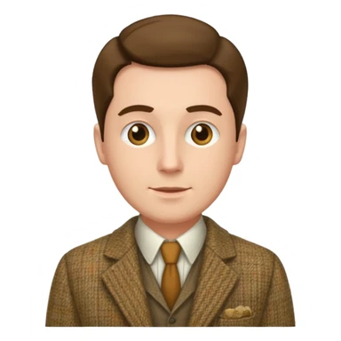 Man Old money style face sticker