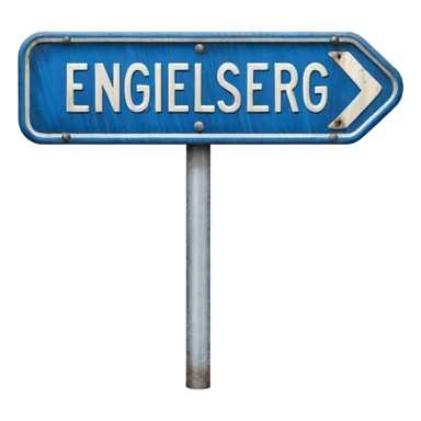 a street sign with Engelsberg sticker