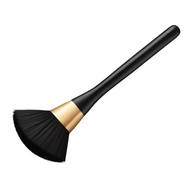 Black makeup brush sticker