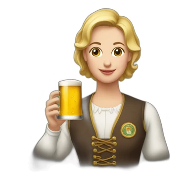 Elizabeth deux bois une bière sticker