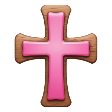 Pink cross sticker