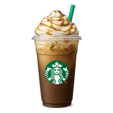 Iced coffee from Starbucks with bow  sticker