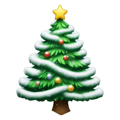 Christmas tree with snow sticker