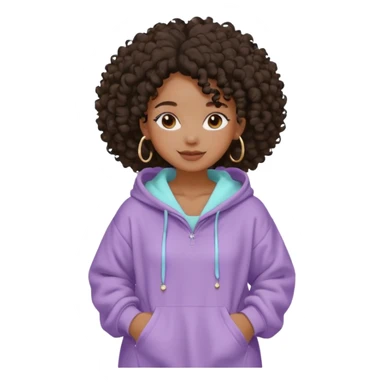  Black girl, clean girl aesthetic, 4C curly hair in a puff, pastel hoodie, white sneakers, minimal jewelry, soft smile, cozy vibe, bright colors   bath gown with a clay mask , aesthetic , white sticker