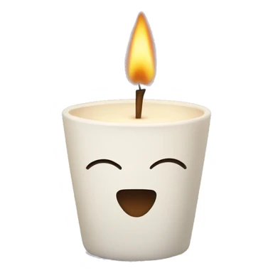 candle in cup sticker