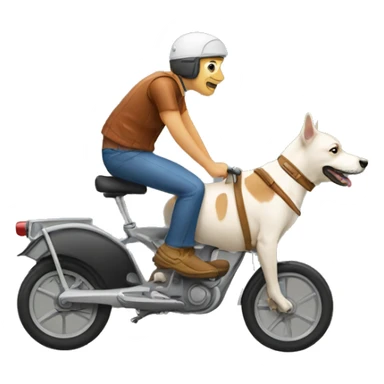 dog ride people sticker