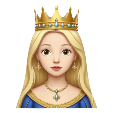 Elizabeth Woodville is the queen of York and looks like a blonde Rebecca Ferguson sticker