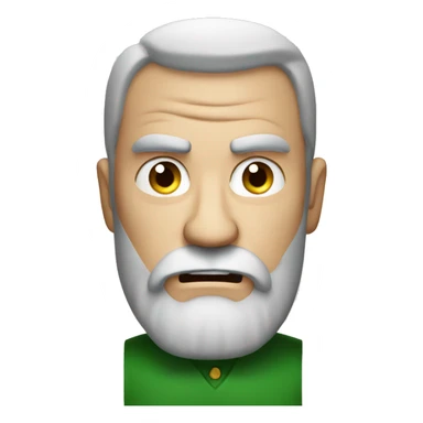 irish angry man with beard sticker