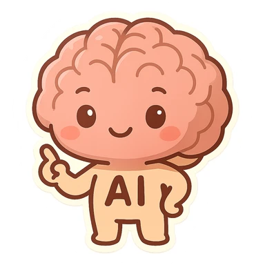 AI brainwrote sticker